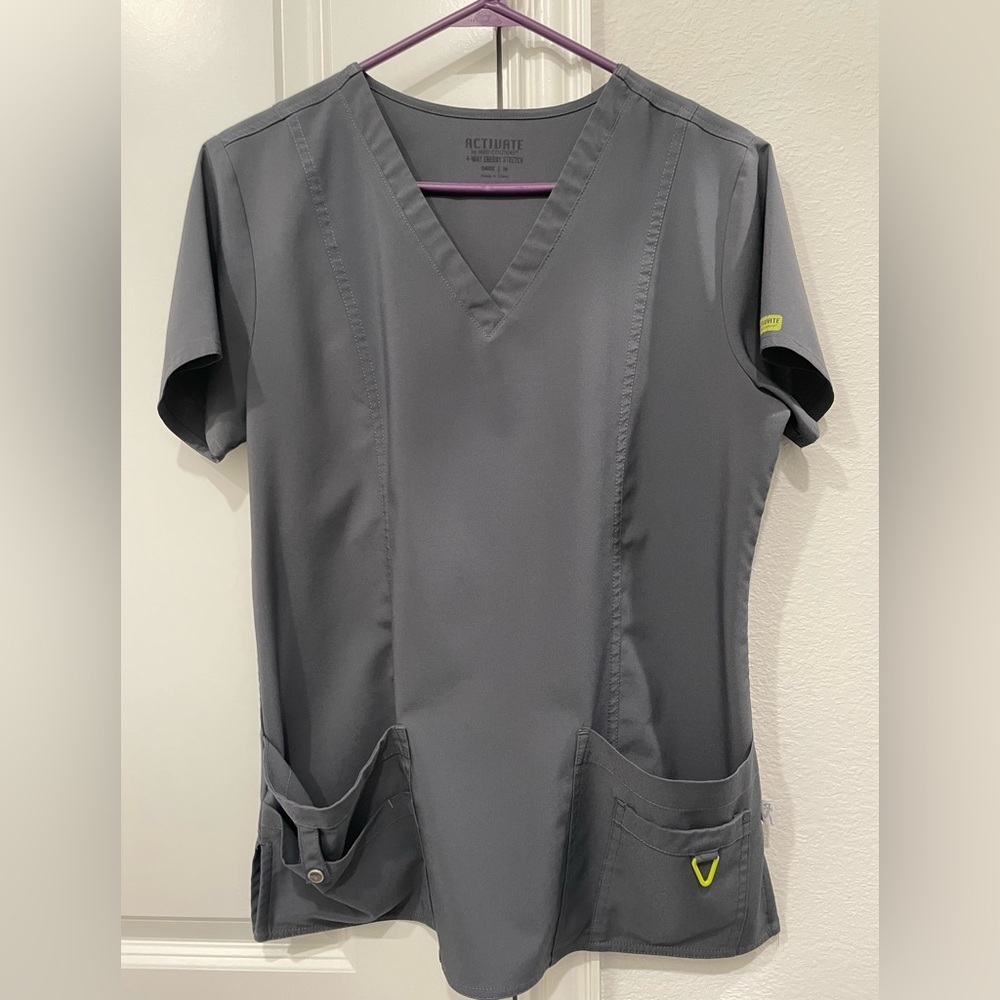 Scrub Set - Activate Energy by Med Couture - Pewter/Grey (size Medium)